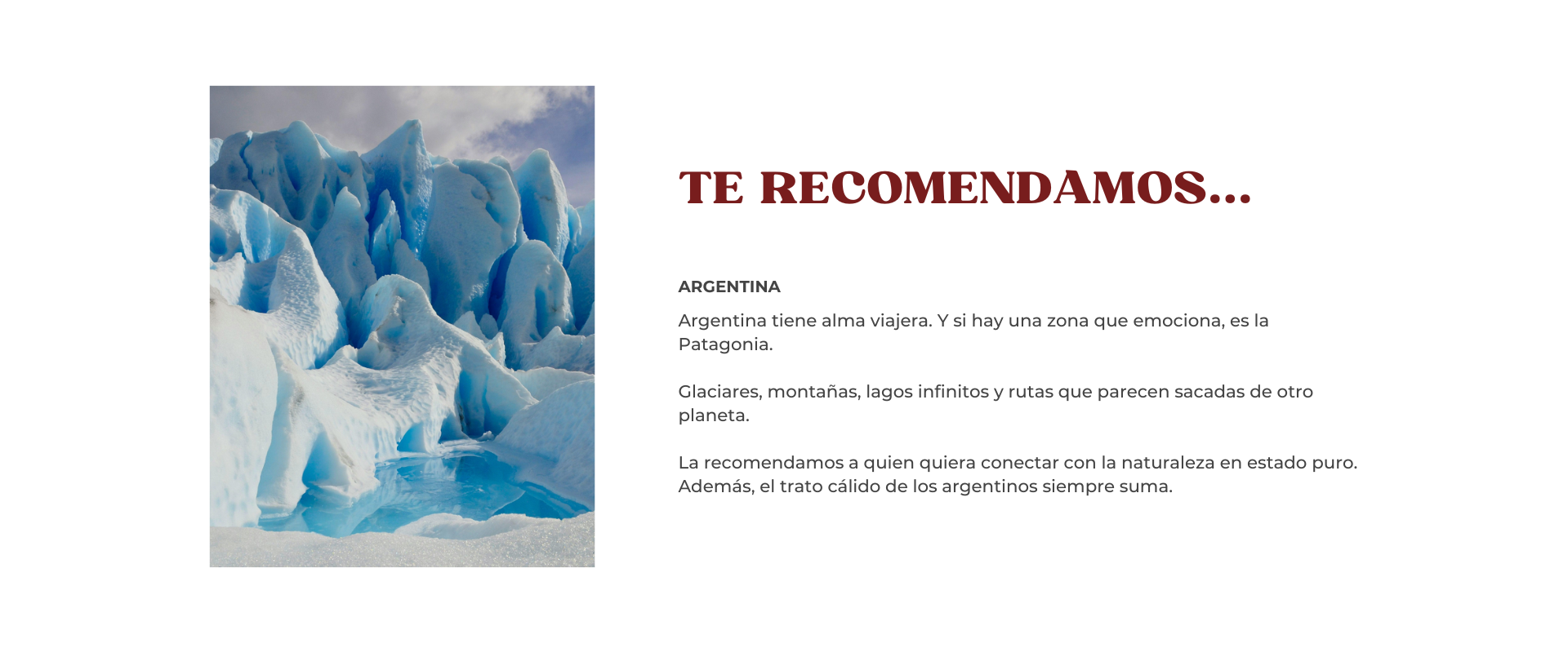 TE RECOMENDAMOS ARGENTINA