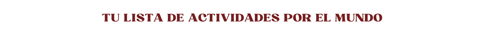 TITULO SECCIÓN ACTIVIDADES